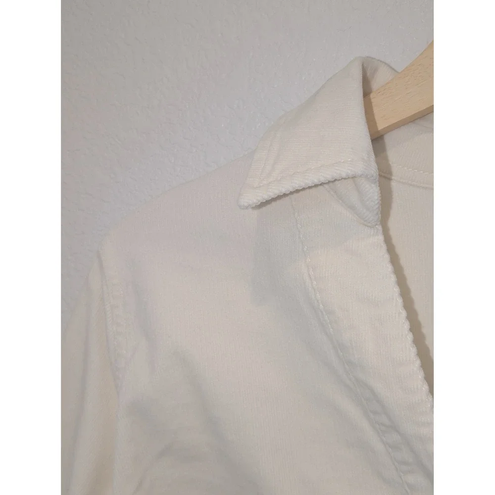 Duluth Trading Co Womens XS Corduroy Pullover Shirt Cream